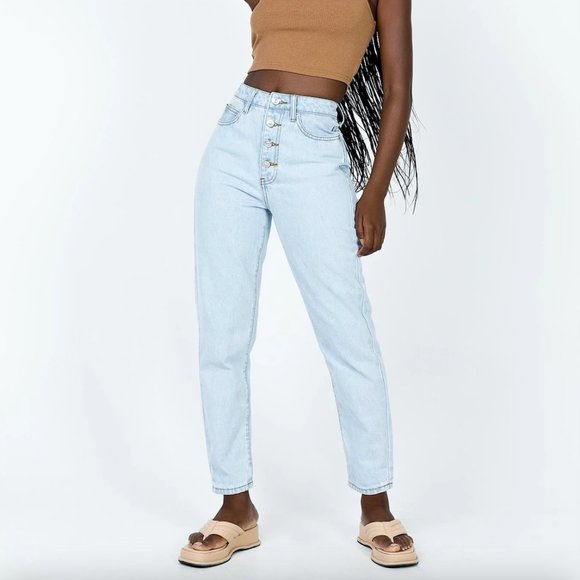Princess Polly Back To Life High Waisted Jeans size 4 - Picture 1 of 8